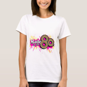 "Made in the 80's" ladies multi-pink logo tee