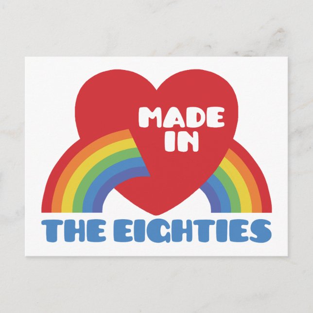 Made in the 80's postcard (Front)