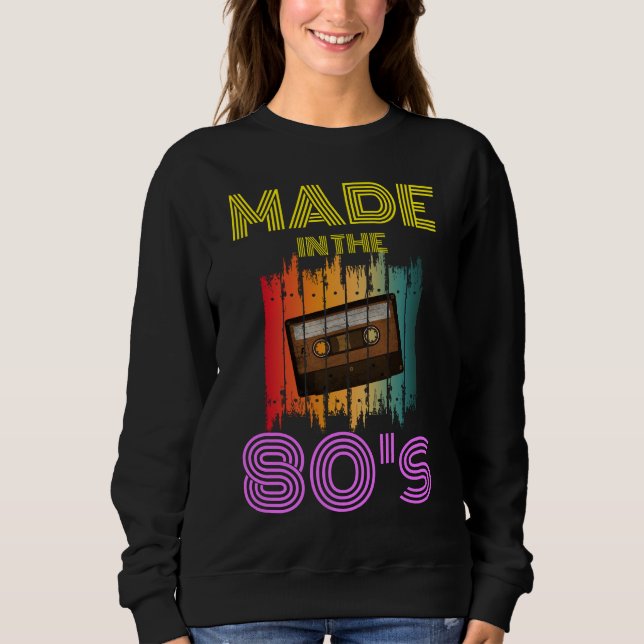 MADE IN THE 80'S VINTAGE CASSETTE TAPE SWEATSHIRT (Front)
