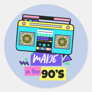 Made In The 90's Funny Nostalgic Retro Stickers