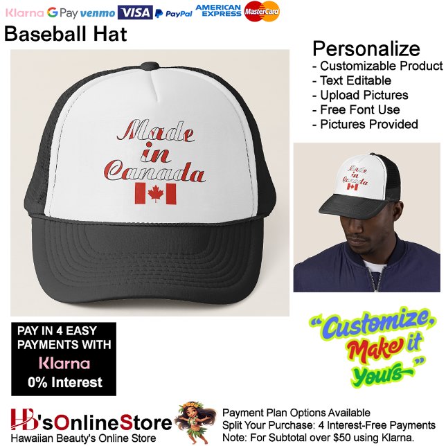 Made in The Canada Trucker Baseball Hat (Made in The Canada Trucker Baseball Hat.)