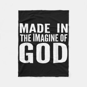 Made In The Image Of God Jesus Christian Bible Say Fleece Blanket