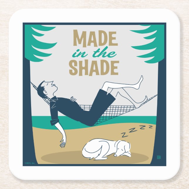 Made in the Shade Square Paper Coaster (Front)