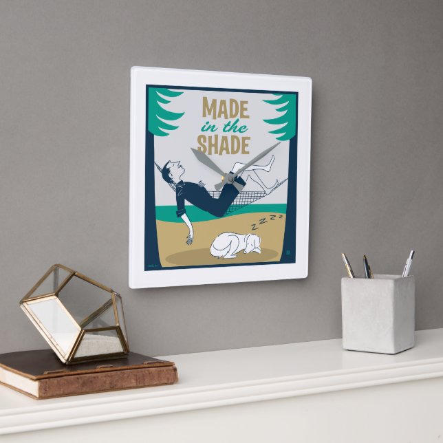 Made in the Shade Square Wall Clock (Office)