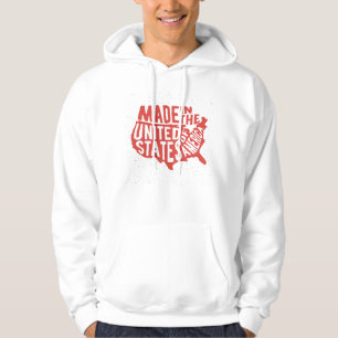 Made in the United States of America Typography Hoodie