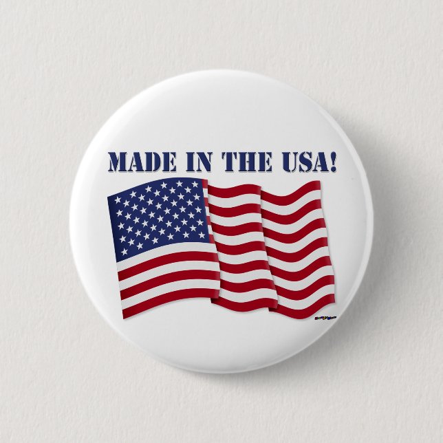 MADE IN THE USA! 6 CM ROUND BADGE (Front)
