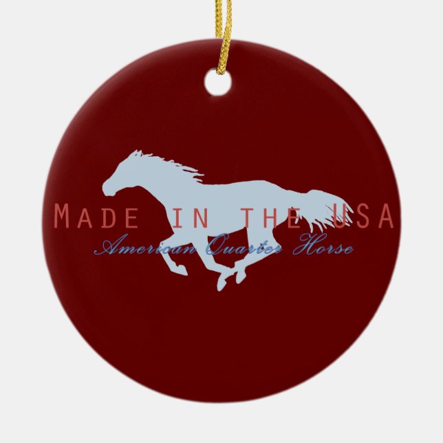 Made In The USA Ceramic Ornament (Front)