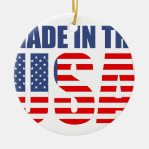 made in the usa ceramic ornament