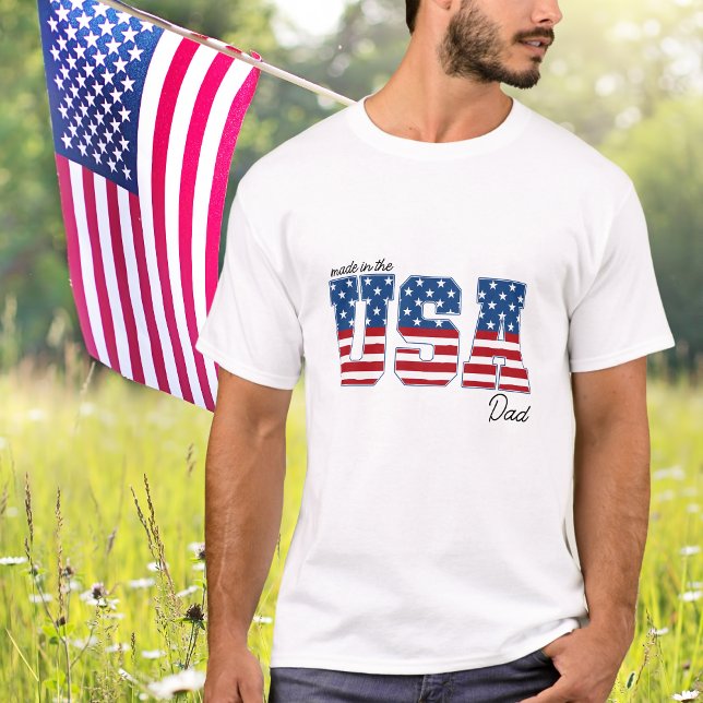 Made in the USA Flag Patriotic 4th Of July T-Shirt (Creator Uploaded)