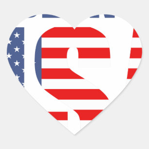 made in the usa heart sticker