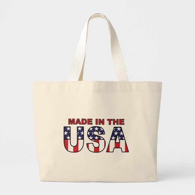 Made in the USA Large Tote Bag (Front)