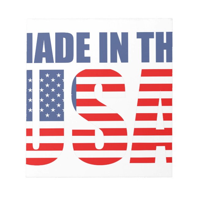 made in the usa notepad (Front)