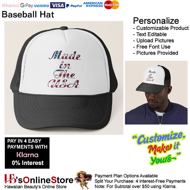 Made in The USA Trucker Baseball Hat (Made in The USA Trucker Baseball Hat.)