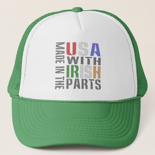 Made in the USA with Irish Parts Trucker Hat (Front)