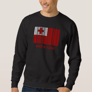 Made in Tonga Flag Barcode Sweatshirt