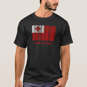 Made in Tonga Flag Barcode T-Shirt