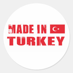 Made in Turkey Classic Round Sticker
