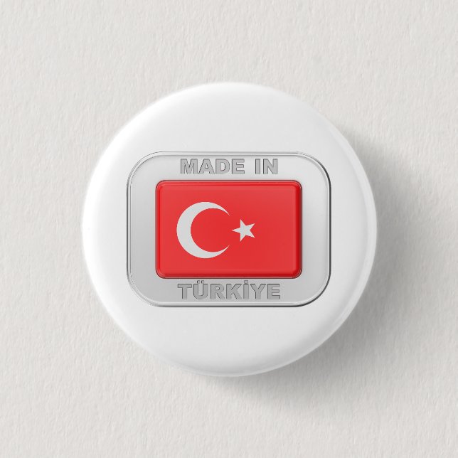 Made in Turkiye 3 Cm Round Badge (Front)