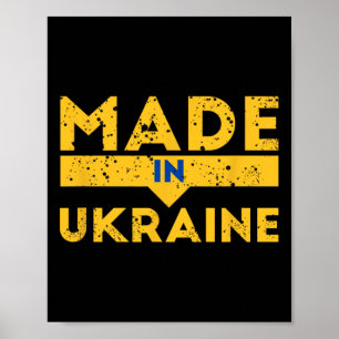 Made In Ukraine Ukrainian Gift Ukrainian Symbols  Poster
