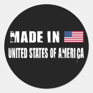 Made in United States of America Classic Round Sticker