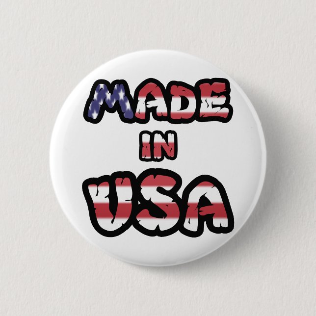 Made in USA 6 Cm Round Badge (Front)