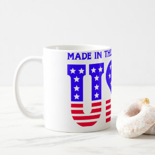 Made In USA American TEXT Coffee Mug