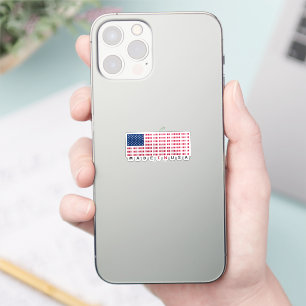 Made in USA Barcode Flag National Pride
