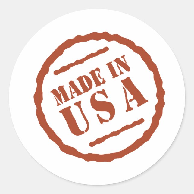 Made In USA Classic Round Sticker (Front)