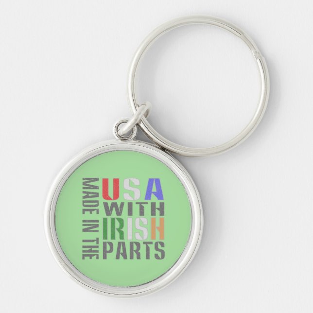 Made in USA Irish Parts Key Ring (Front)