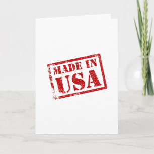 Made in USA, Made in America Card