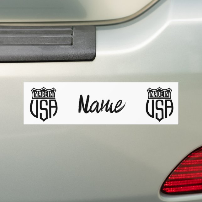Made in USA Sign Thunder_Cove Bumper Sticker (On Car)