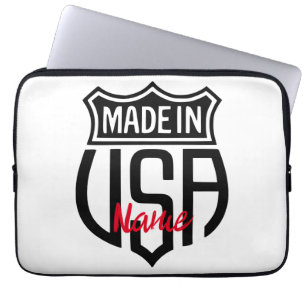 Made in USA Sign Thunder_Cove Laptop Sleeve