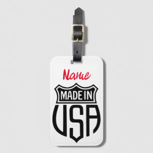 Made in USA Sign Thunder_Cove Luggage Tag