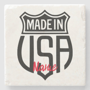 Made in USA Sign Thunder_Cove Stone Coaster