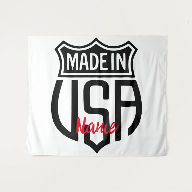 Made in USA Sign Thunder_Cove  Tapestry (Front (Horizontal))