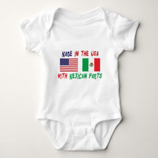 Made In USA With Mexican Parts Baby T-Shirt Baby Bodysuit