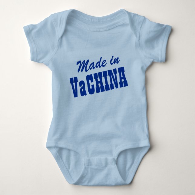Made in Va-China Baby Bodysuit (Front)