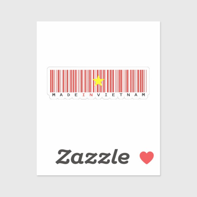Made in Vietnam Barcode Flag Design (Sheet)