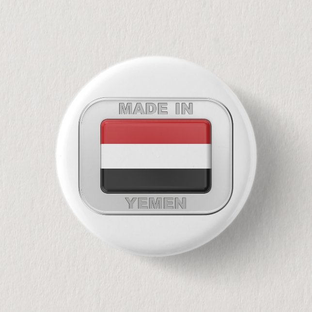 Made in Yemen 3 Cm Round Badge (Front)