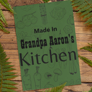 Made In [Your Name] Kitchen Recipe Card Any Colour