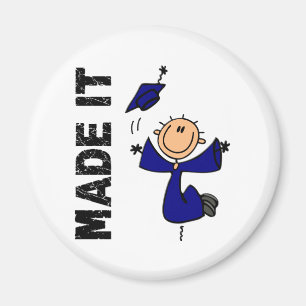 MADE IT Stick Figure Graduation Magnet