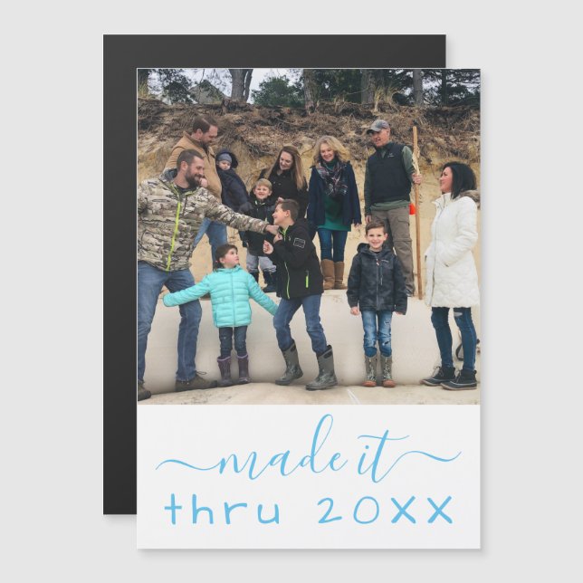 Made It Through COVID 2020 Photo Magnetic Card (Front/Back)