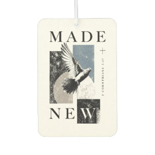 Made New 2 Corinthians 5:17 Brutalist Dove Baptism Car Air Freshener