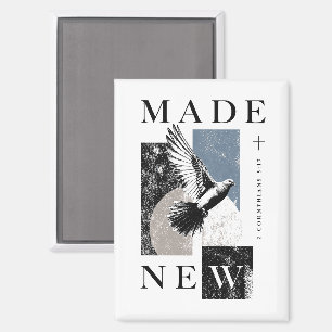 Made New 2 Corinthians 5:17 Brutalist Dove Baptism Magnet