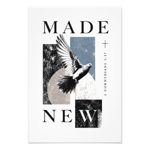 Made New 2 Corinthians 5:17 Brutalist Dove Baptism Photo Print