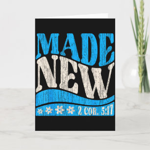 Made New Baptism Christian 2 Cor 5_17 Baptised Boy Card