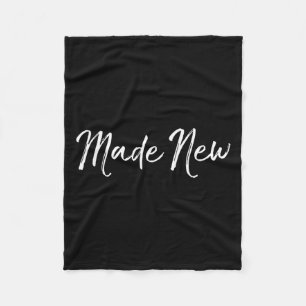 Made New Salvation Quote Faith Christian Baptism  Fleece Blanket