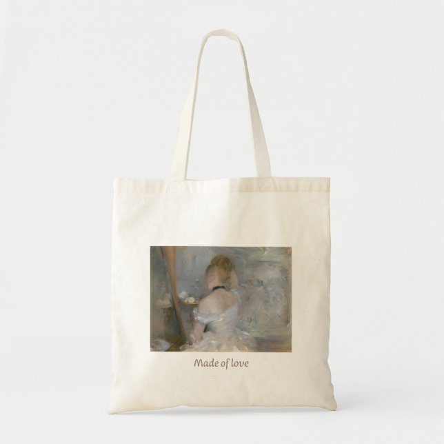 “Made of Love” Aesthetic Tote Bag – Romantic (Front)
