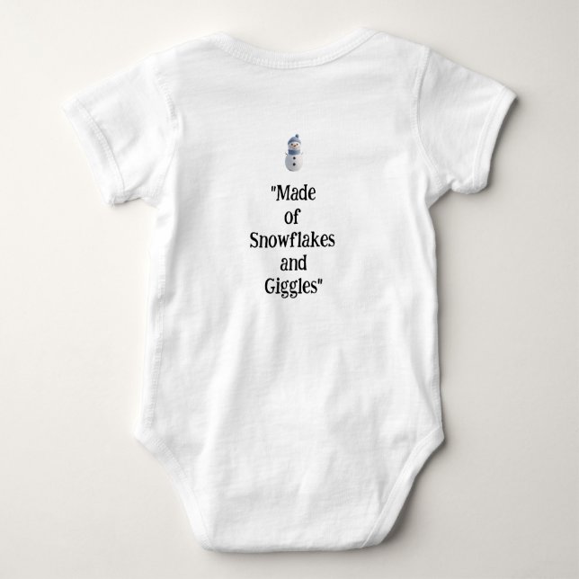 "Made  of  Snowflakes  and  Giggles", bodysuits (Back)