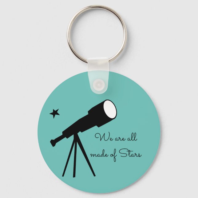 Made of Stars telescope quote Key Ring (Front)